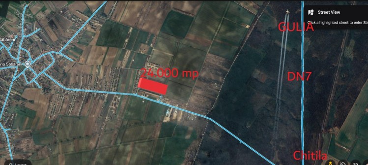 Teren rezidential de vanzare zona Sabareni, judetul Giurgiu 24.000 mp