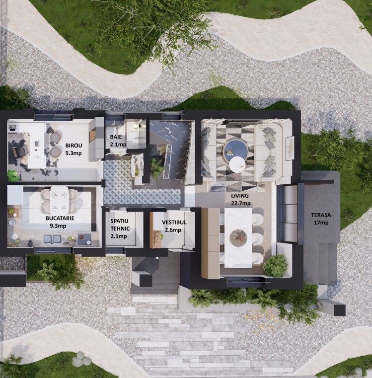 Vila individuala de vanzare 5 camere complex rezidential zona Corbeanca, judetul Ilfov